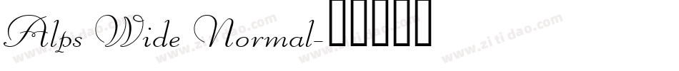 Alps Wide Normal字体转换